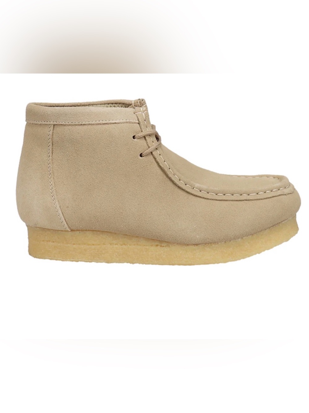 Roper Women's Sand Suede Gum Sticker Chukka Boots NIB Size 8.5 Moc Toe Flat Sole